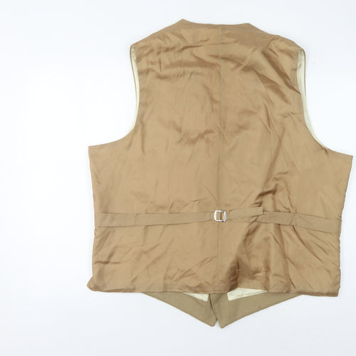 Lambourne Men's Beige Wool Waistcoat 51XL