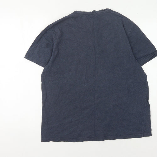 Fat Face Men's Blue Striped T-Shirt, Size L