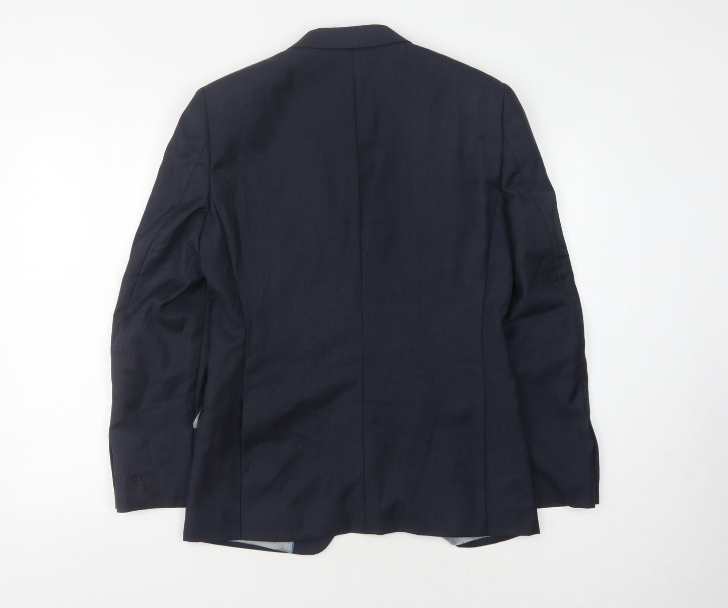 Next Men's Blue Wool Blazer Jacket Size 36S