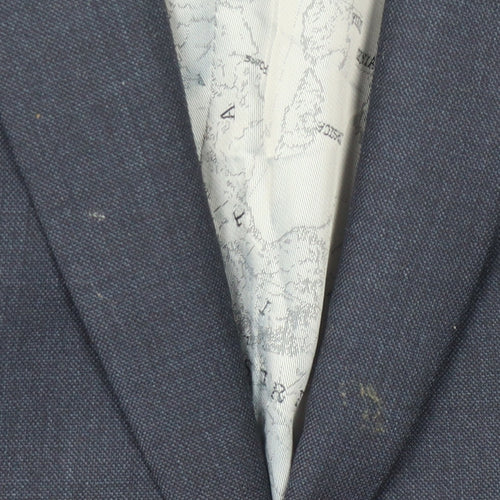 Next Men's Blue Wool Blazer Jacket Size 36S