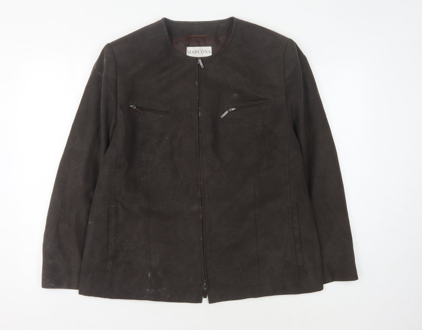 Marcona Women's Brown Paisley Jacket Size 14
