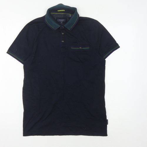 Ted Baker Men's Blue Polo Shirt Size S Cotton