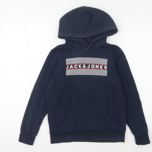 Jack & Jones Boys Blue Pullover Hoodie, Size 12Y