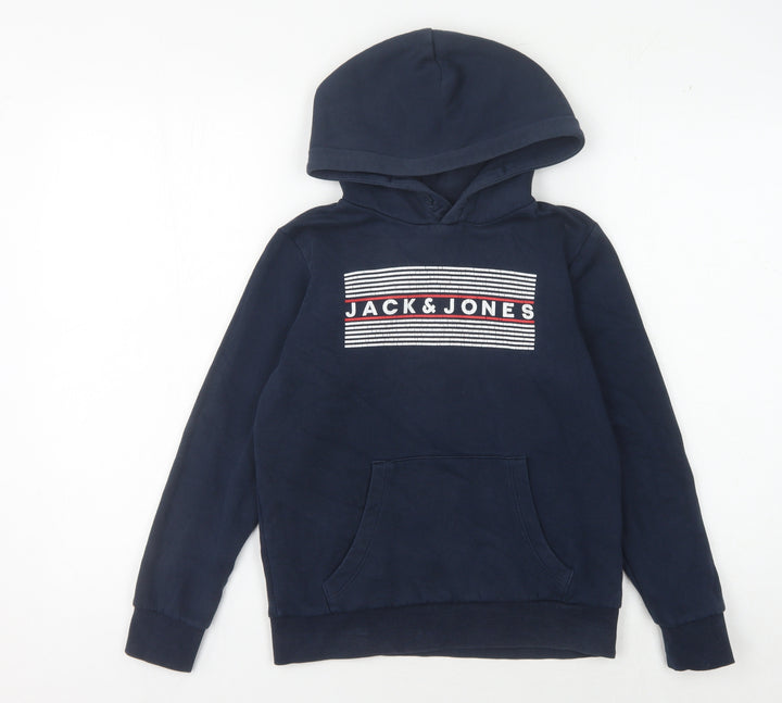 Jack & Jones Boys Blue Pullover Hoodie, Size 12Y