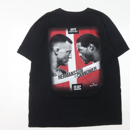 UFC Men's Black Medium Graphic Sports T-Shirt