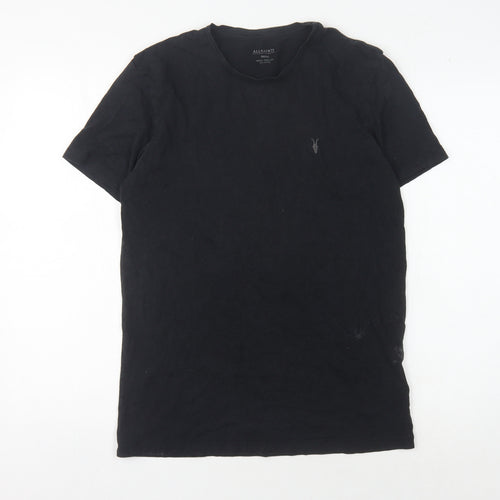 AllSaints Men's Black S Cotton Crew Neck T-Shirt