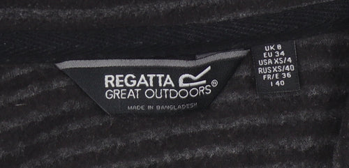 Regatta Women's Black Striped Pullover Sweatshirt
