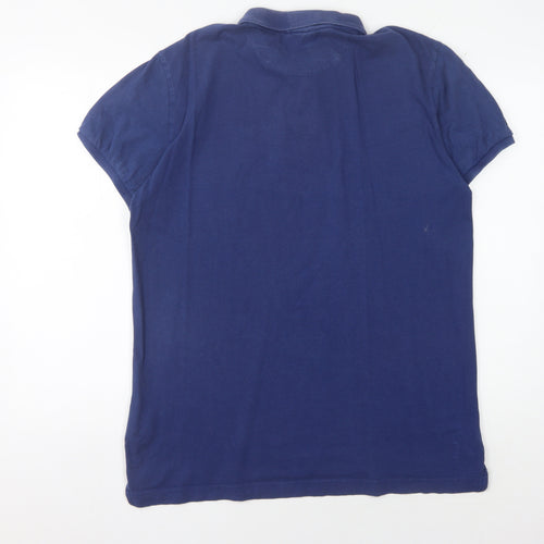 Kangol Men's Blue Polo Shirt Size L Casual Solid