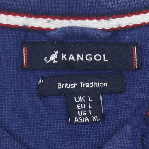 Kangol Men's Blue Polo Shirt Size L Casual Solid