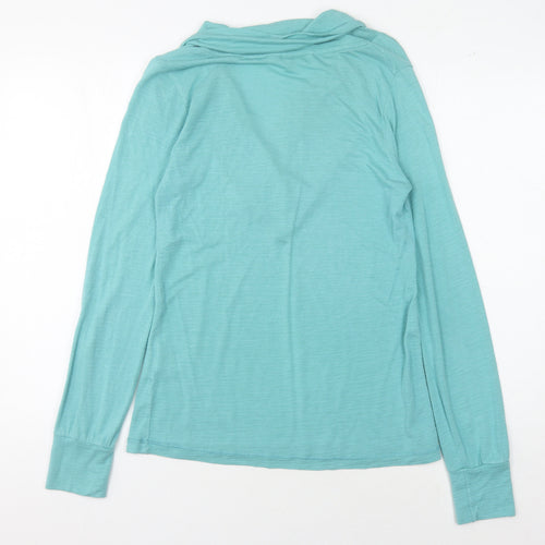 Fat Face Women's Blue Cowl Neck Long Sleeve T-Shirt Size 14