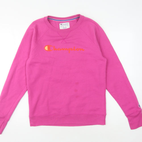 Champion Women's Pink Pullover Sweatshirt M