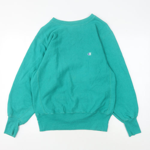 Champion Green Pullover Sweatshirt Unisex M