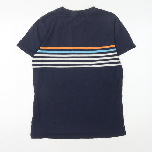 Superdry Men's Blue Striped T-Shirt Medium