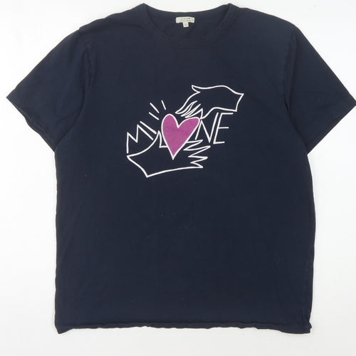 Jigsaw Unisex Blue Graphic T-Shirt S