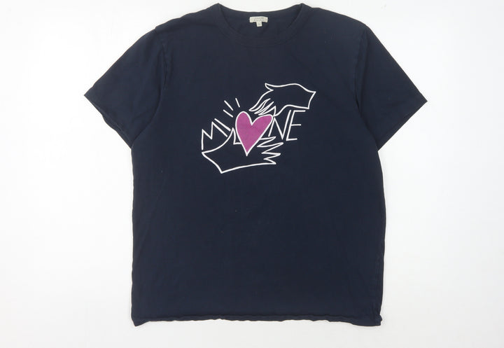 Jigsaw Unisex Blue Graphic T-Shirt S