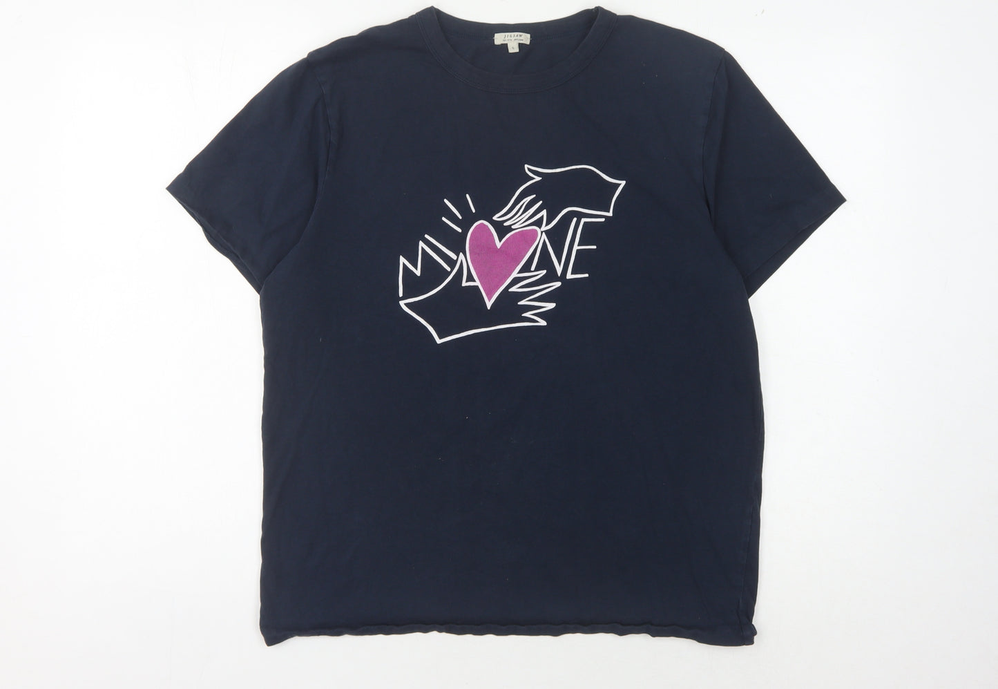 Jigsaw Unisex Blue Graphic T-Shirt S