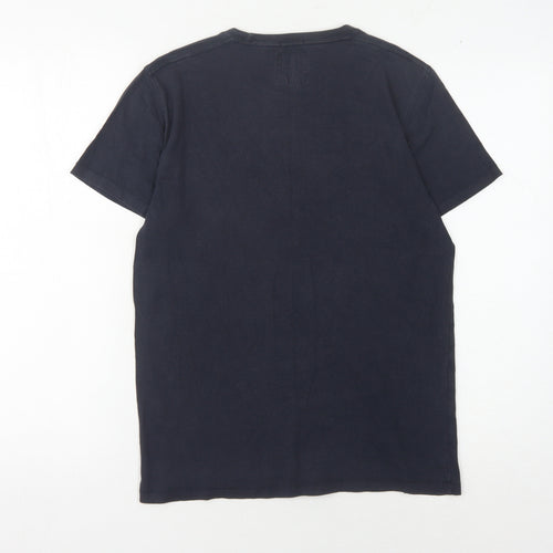 Abercrombie & Fitch Men's Blue XS T-Shirt with Logo