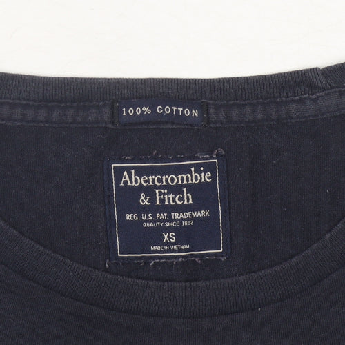 Abercrombie & Fitch Men's Blue XS T-Shirt with Logo