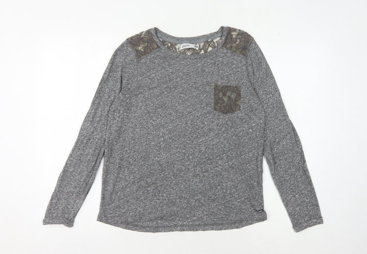 Superdry Women's Grey Jumper, Medium, Long Sleeve