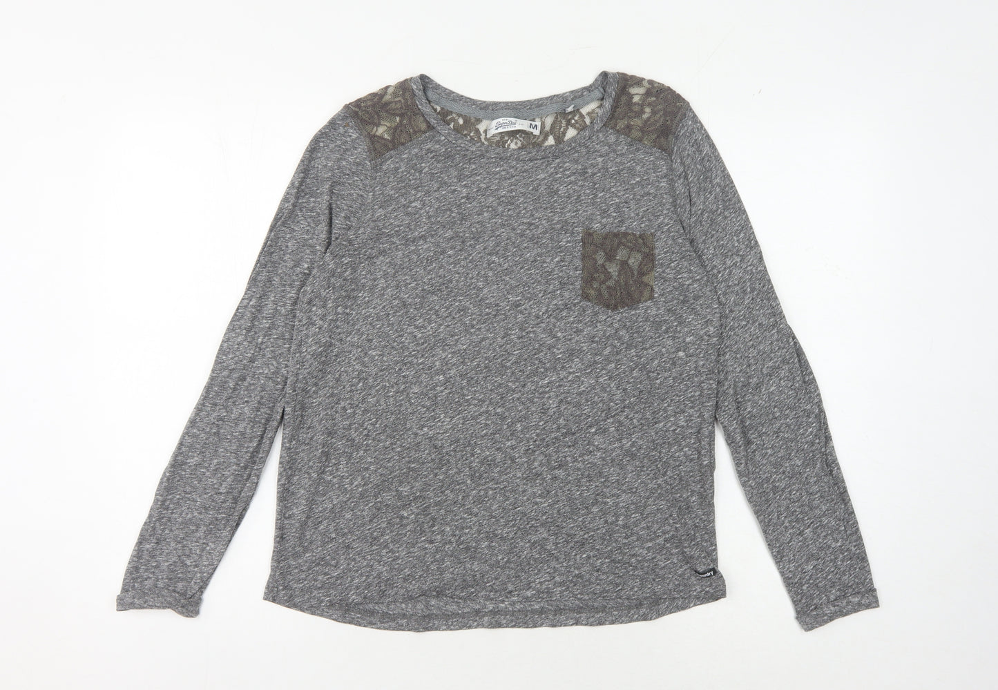 Superdry Women's Grey Jumper, Medium, Long Sleeve