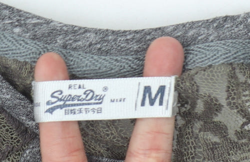 Superdry Women's Grey Jumper, Medium, Long Sleeve