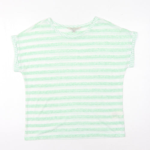 Laura Ashley Women’s Green Striped T-Shirt Size 10