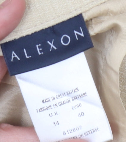 Alexon Women's Beige Midi Pencil Skirt, Size 14