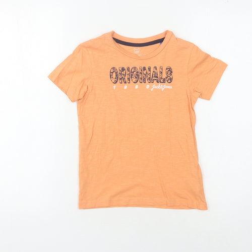 Jack & Jones Boys Orange T-Shirt, Short Sleeve, Size 8Y