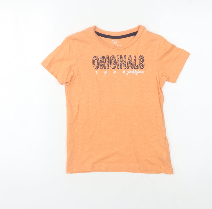 Jack & Jones Boys Orange T-Shirt, Short Sleeve, Size 8Y