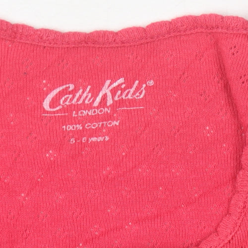 Cath Kidston Girls Pink T-Shirt 5-6 Years