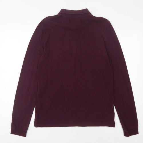 Lyle & Scott Men's Purple Long Sleeve Polo Shirt S