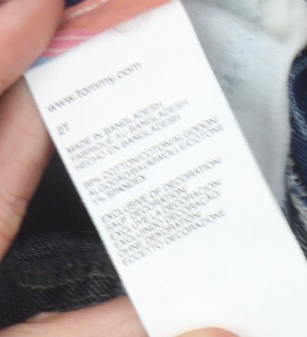 Tommy Hilfiger Girls Blue Straight Jeans, 2 Years - Stylish & Comfy