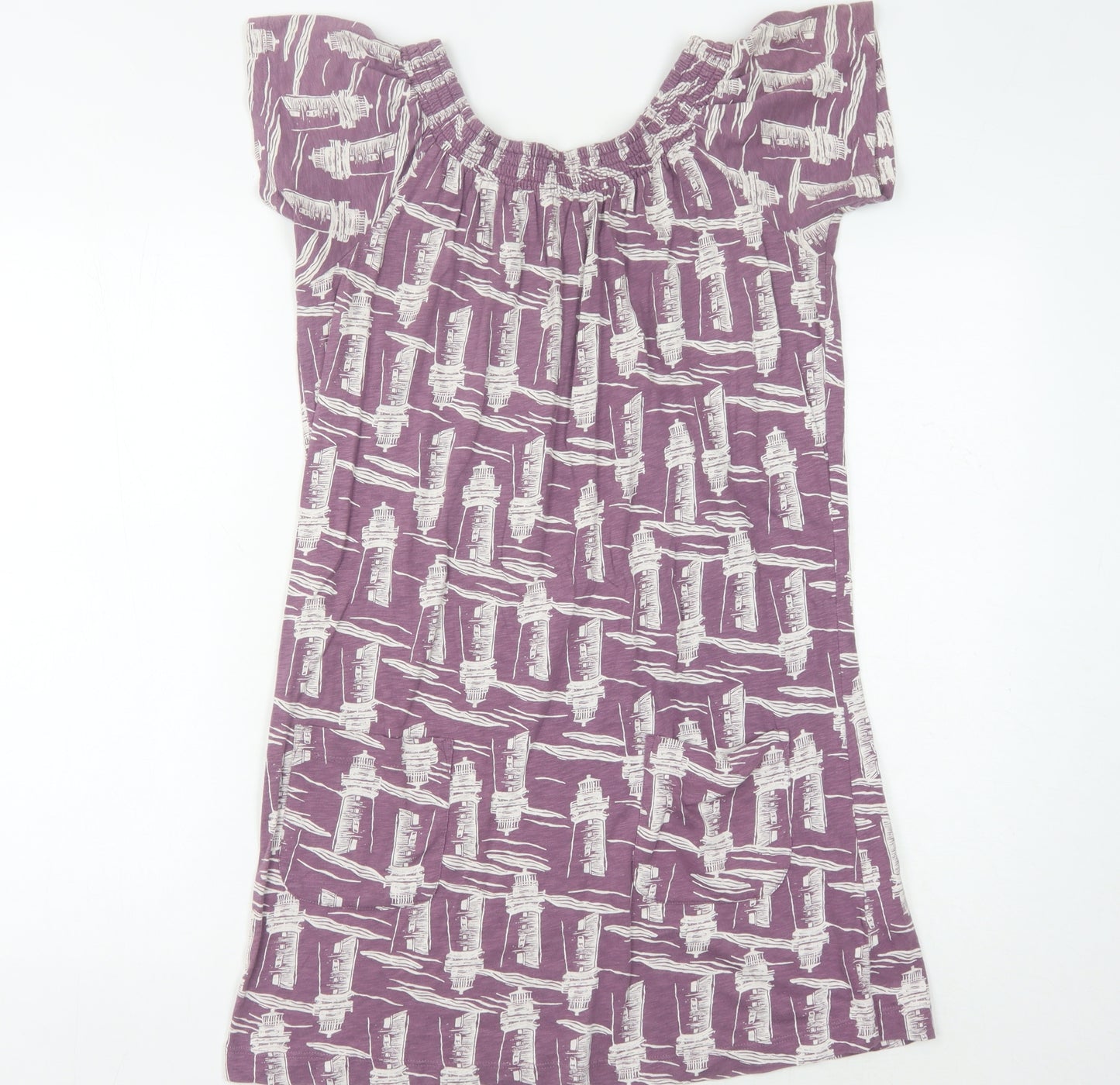 White Stuff Women's Purple Shift Dress UK 8 - Casual & Stylish