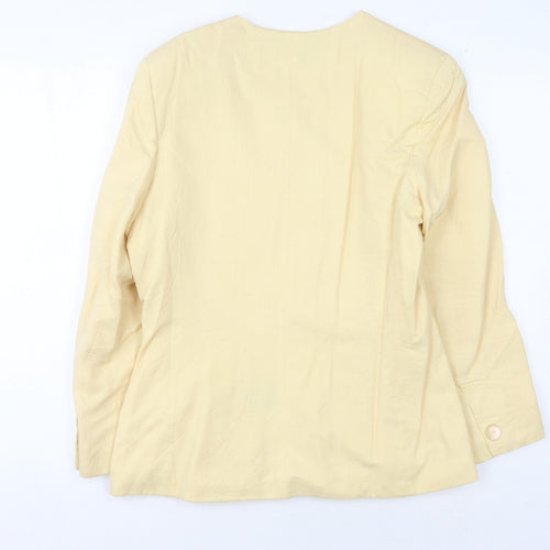 Alexon Women's Yellow Blazer, Size 12, Single-Breasted