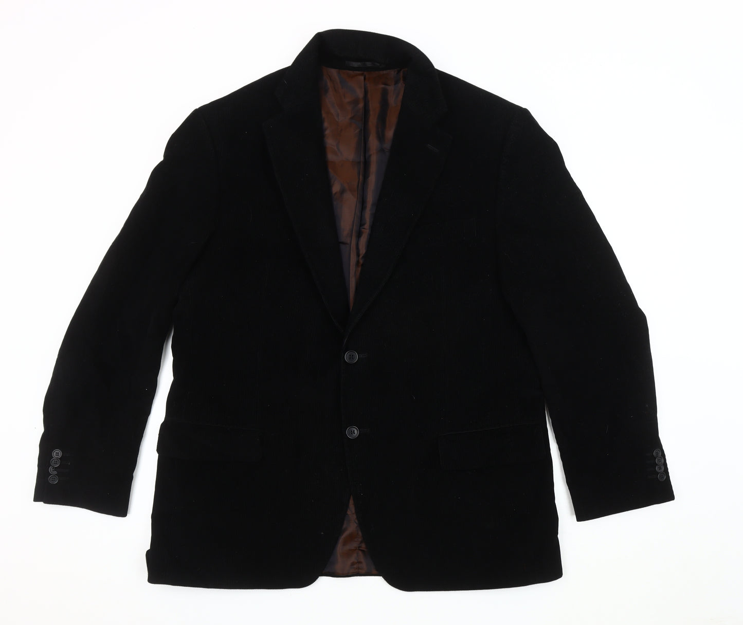 Blazer Men's Black Corduroy Short Jacket, Size 42S