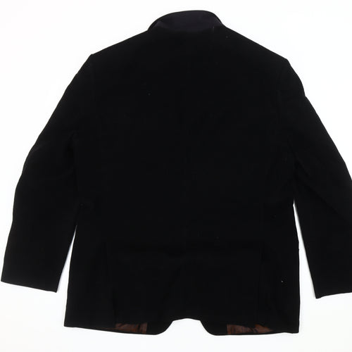 Blazer Men's Black Corduroy Short Jacket, Size 42S