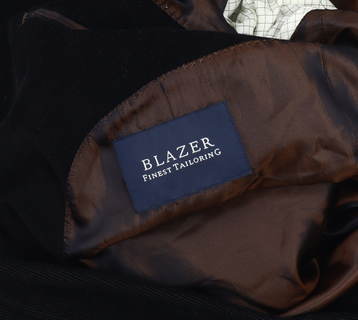 Blazer Men's Black Corduroy Short Jacket, Size 42S