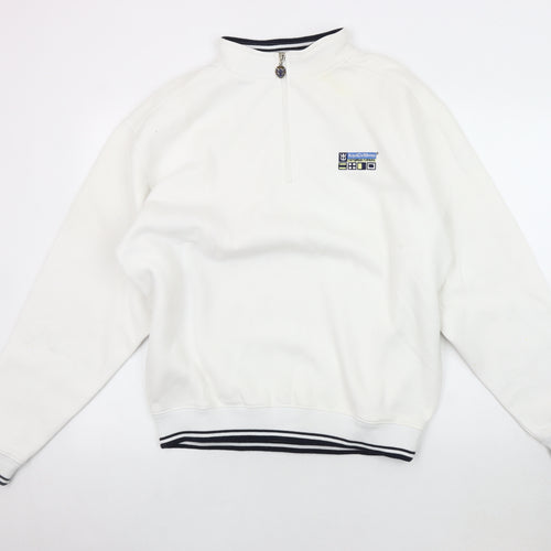 Royal Caribbean Men's White S/M 1/4 Zip Sweatshirt