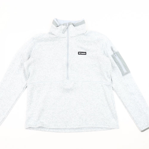 Columbia Men's Grey Half-Zip Sweatshirt L