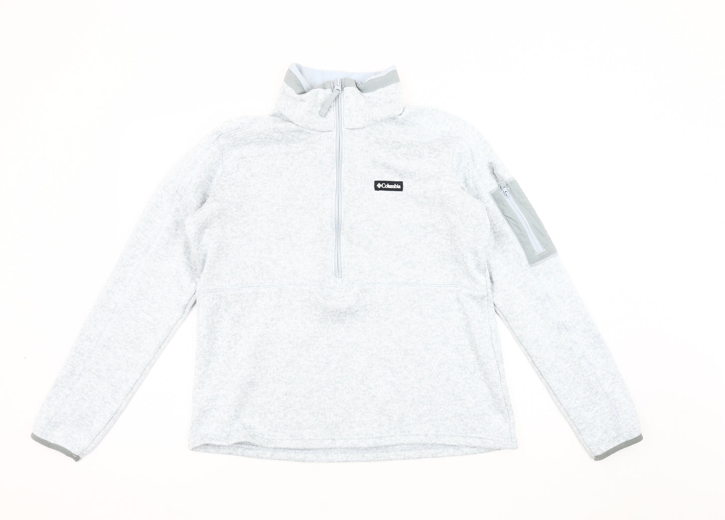 Columbia Men's Grey Half-Zip Sweatshirt L