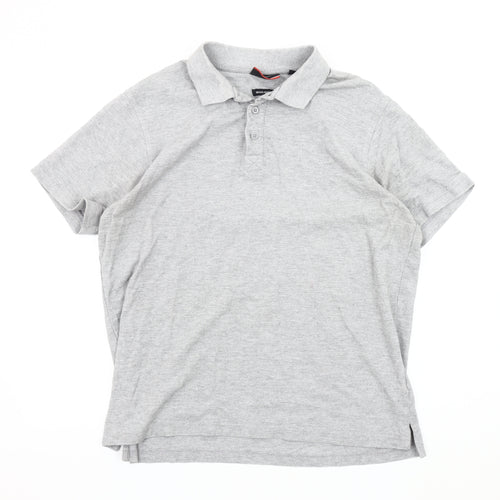 Pierre Cardin Men's Grey Cotton Polo Shirt L