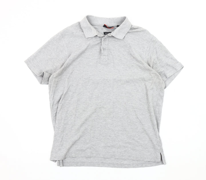 Pierre Cardin Men's Grey Cotton Polo Shirt L