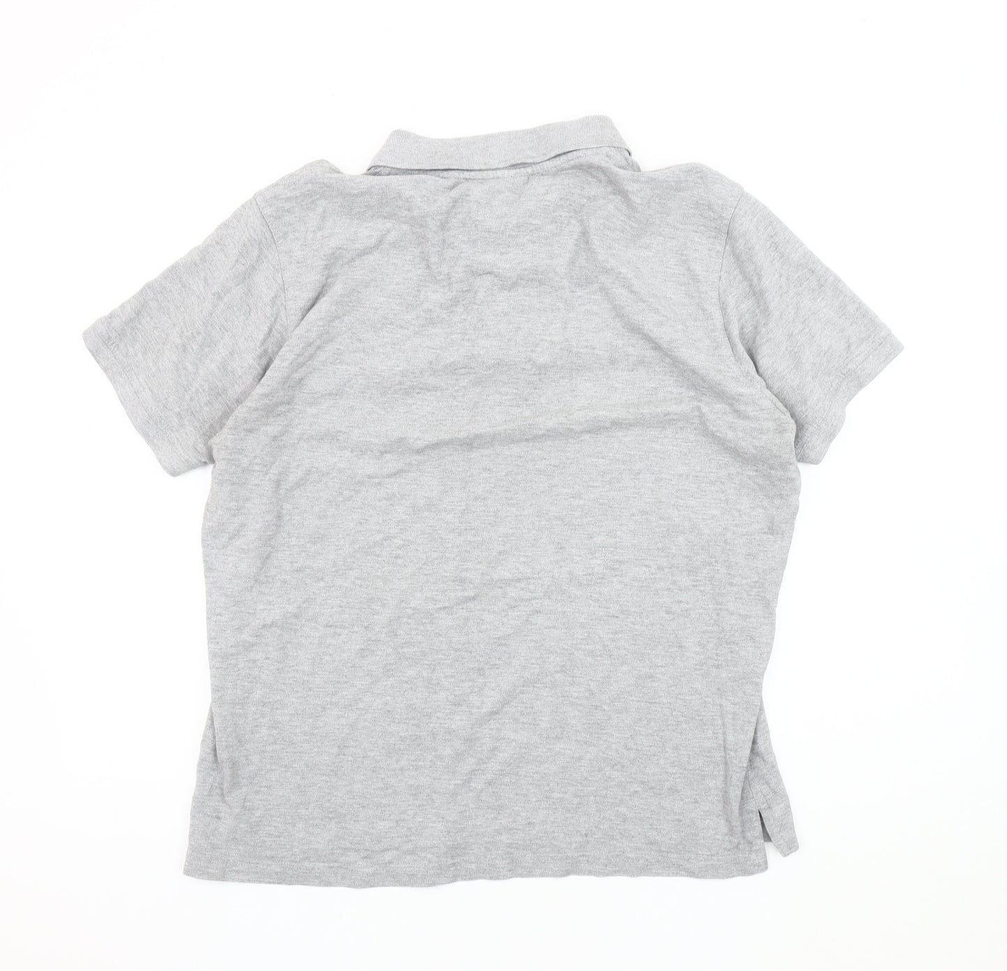 Pierre Cardin Men's Grey Cotton Polo Shirt L