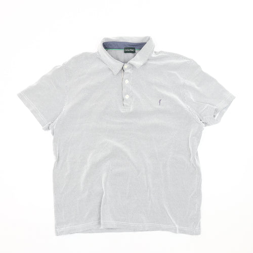 GOLFINO Unisex Black Geometric Polo Shirt XL