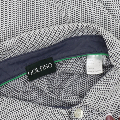 GOLFINO Unisex Black Geometric Polo Shirt XL