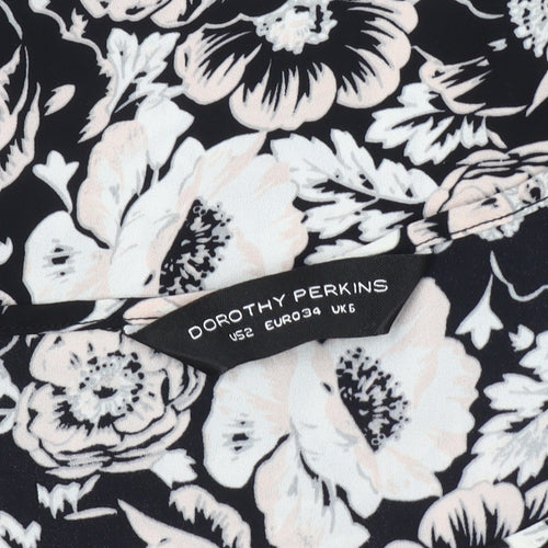 Dorothy Perkins Women's Black Floral Tank Top