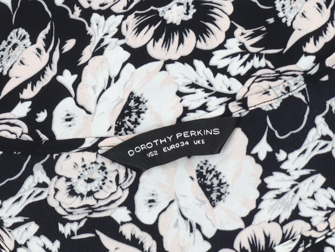 Dorothy Perkins Women's Black Floral Tank Top