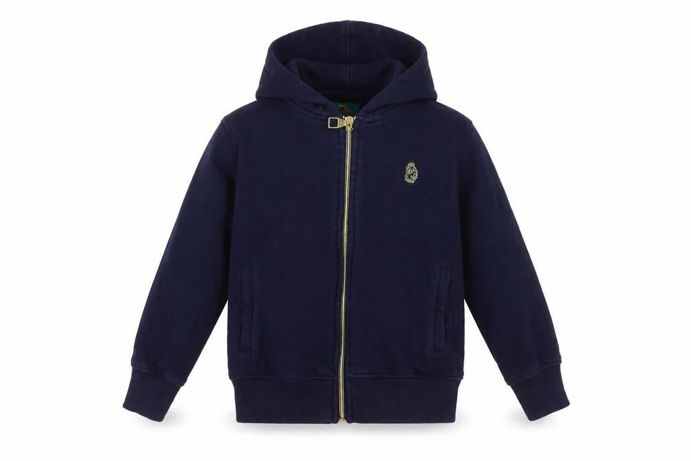 Luke Boys Blue Cotton Hooded Jacket 6-7 Years Zip Casual