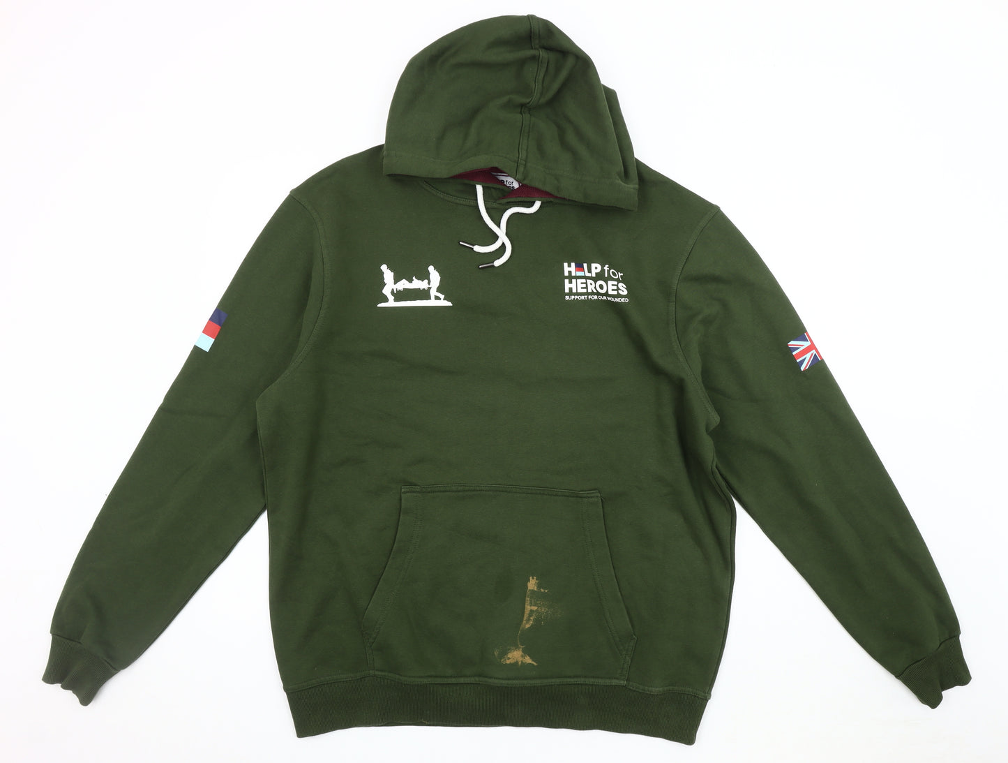 Help for Heroes Men's Green XL Pullover Hoodie