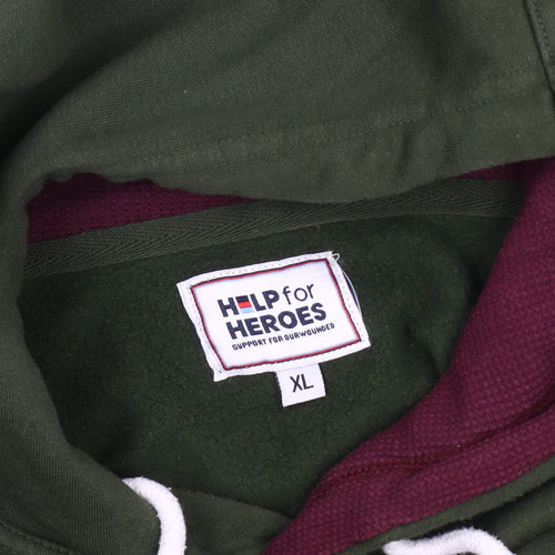 Help for Heroes Men's Green XL Pullover Hoodie